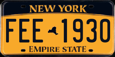 NY license plate FEE1930