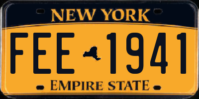 NY license plate FEE1941