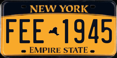 NY license plate FEE1945
