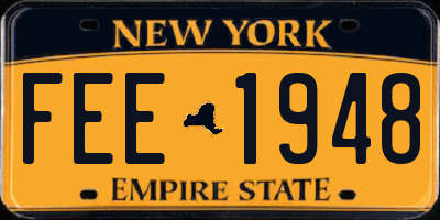 NY license plate FEE1948