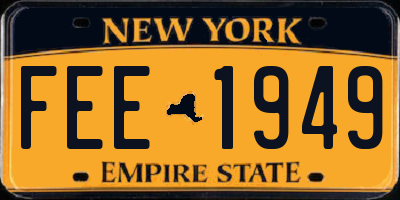 NY license plate FEE1949