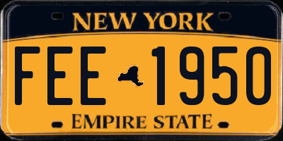 NY license plate FEE1950
