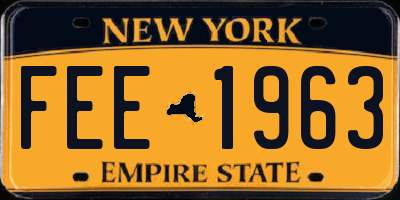 NY license plate FEE1963