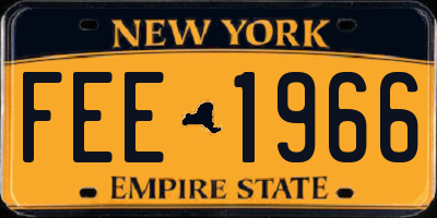 NY license plate FEE1966