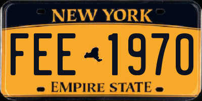 NY license plate FEE1970