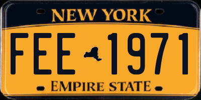 NY license plate FEE1971