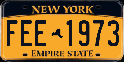 NY license plate FEE1973