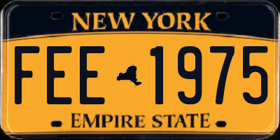 NY license plate FEE1975