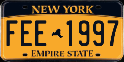 NY license plate FEE1997