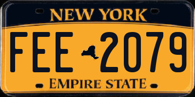 NY license plate FEE2079