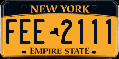 NY license plate FEE2111