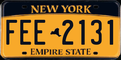 NY license plate FEE2131