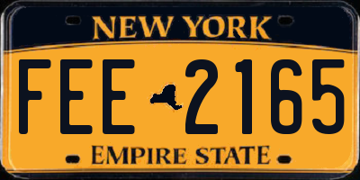 NY license plate FEE2165