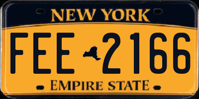 NY license plate FEE2166