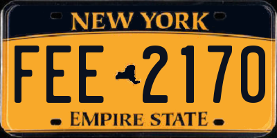 NY license plate FEE2170