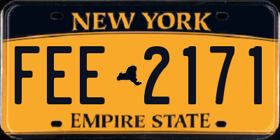 NY license plate FEE2171