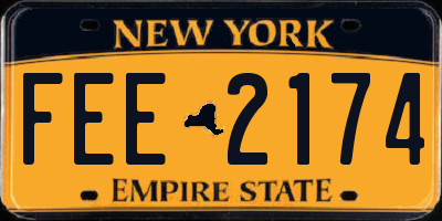 NY license plate FEE2174