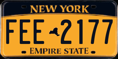 NY license plate FEE2177
