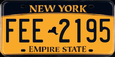 NY license plate FEE2195