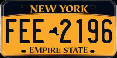 NY license plate FEE2196