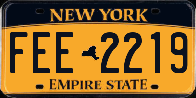 NY license plate FEE2219