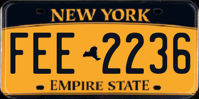 NY license plate FEE2236