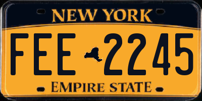 NY license plate FEE2245