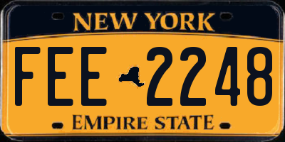 NY license plate FEE2248