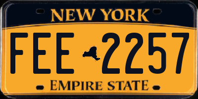 NY license plate FEE2257