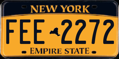 NY license plate FEE2272