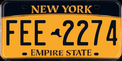 NY license plate FEE2274
