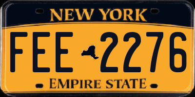 NY license plate FEE2276