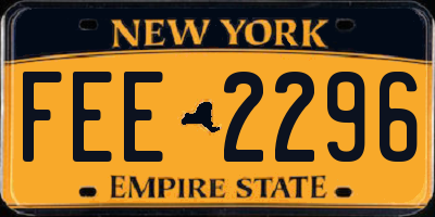 NY license plate FEE2296