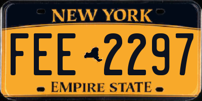 NY license plate FEE2297