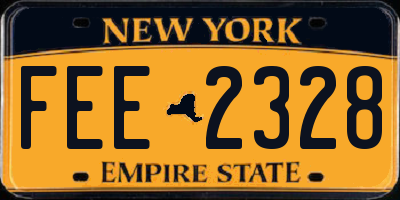 NY license plate FEE2328
