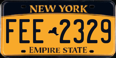 NY license plate FEE2329