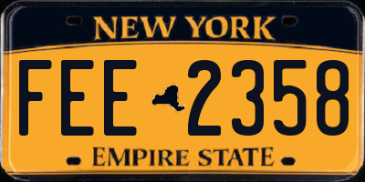 NY license plate FEE2358