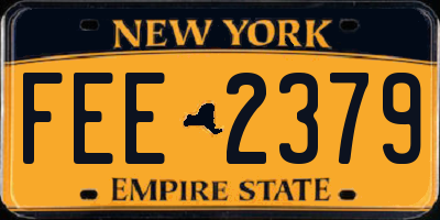 NY license plate FEE2379