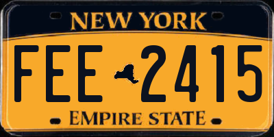 NY license plate FEE2415