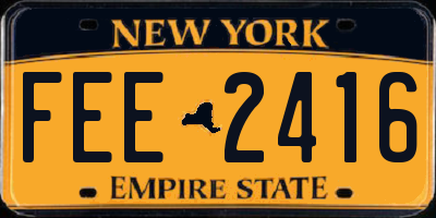 NY license plate FEE2416