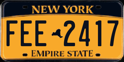 NY license plate FEE2417