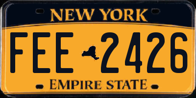 NY license plate FEE2426