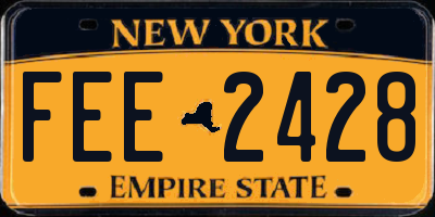 NY license plate FEE2428