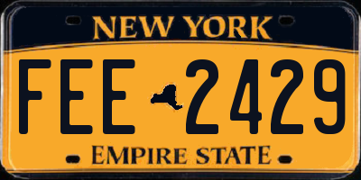 NY license plate FEE2429
