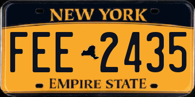 NY license plate FEE2435