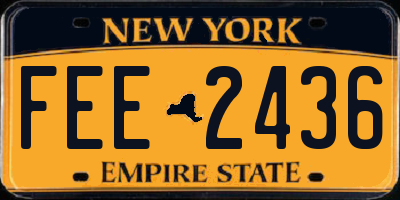 NY license plate FEE2436