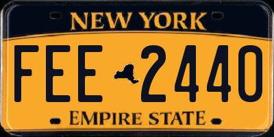 NY license plate FEE2440