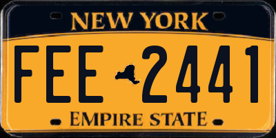 NY license plate FEE2441