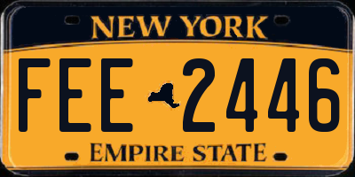 NY license plate FEE2446