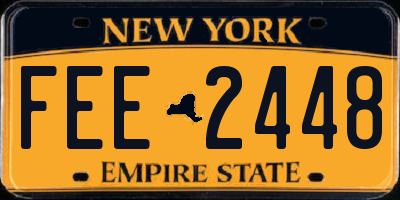 NY license plate FEE2448